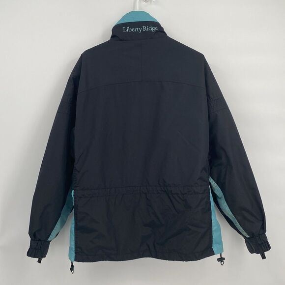 Vintage Columbia 3 in 1 Winter Jacket fleece Coat Black Teal Women's Large - Picture 7 of 12